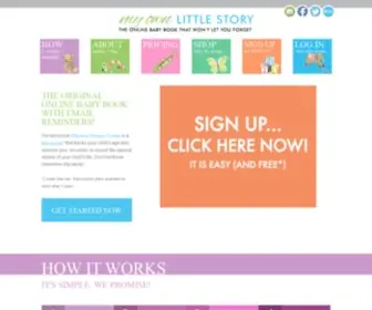 Myownlittlestory.com(MyOwnLittleStory- an online baby book) Screenshot