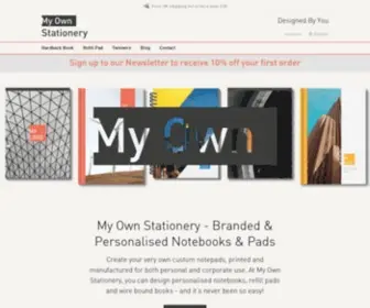 Myownstationery.com(Personalised Notebooks) Screenshot