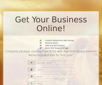 Myozsite.com.au(Get Your Business Online) Screenshot