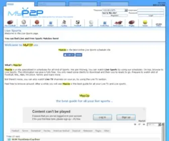 MYP2P.pe(Free Live Sports on your PC) Screenshot