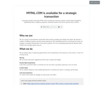 Mypal.com(A unique opportunity to secure for your brand) Screenshot