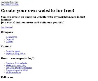 Myparisblog.com(Free website builder) Screenshot