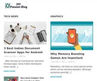 Mypassionblog.site(My Passion Blog) Screenshot