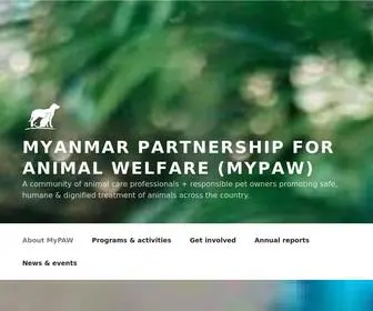 Mypaw.org(A community of animal care professionals) Screenshot