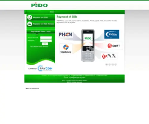 Mypaycompido.com(PayCom PIDO) Screenshot
