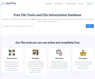 MYPcfile.com(Free File Tools and File Information Database) Screenshot