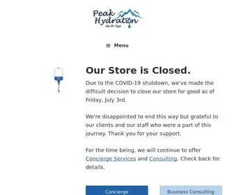 Mypeakhydration.com(Peak Hydration) Screenshot