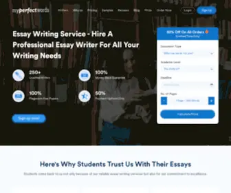 Myperfectwords.com(Experience success with our essay writing service) Screenshot