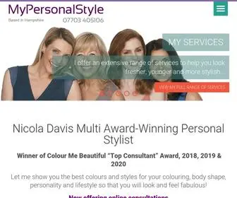 Mypersonalstyle.co.uk(Nicola Davis) Screenshot