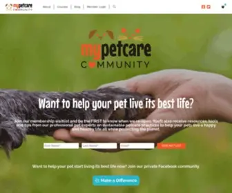 Mypetcarecommunity.com(An It Takes a Village Sustainable Petcare Community) Screenshot