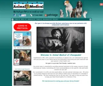 Mypetclinic.net(Animal Medical Clinic Hospital of ChesapeakeHome) Screenshot