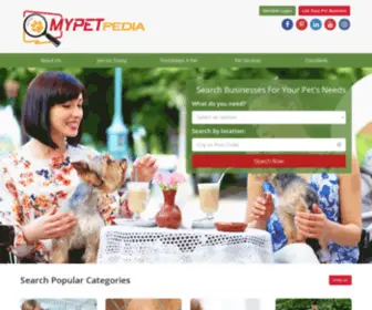 Mypetpedia.com(The #1 Pet Services Directory) Screenshot