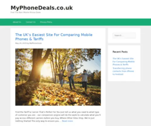 MYphonedeals.co.uk(Find The Best Mobile Phone Deals) Screenshot