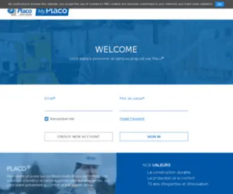 MYplaco.fr(Identification) Screenshot