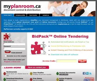MYplanroom.ca(Online plan room) Screenshot