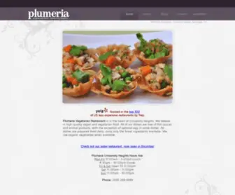 MYplumeria.com(Plumeria Vegetarian Restaurant) Screenshot