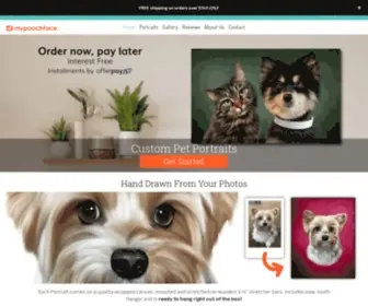 Mypoochface.com(Pet Portraits) Screenshot