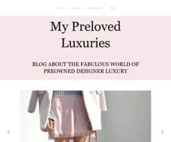 MYprelovedluxuries.com(Blog about the fabulous world of pre) Screenshot