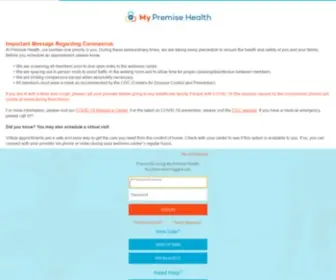 MYpremisehealth.com(My Premise Health) Screenshot