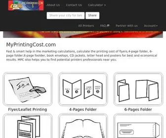 MYprintingcost.com(MYprintingcost) Screenshot