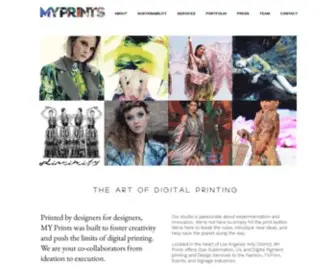 MYprintsinc.com(Digital Textile Printing) Screenshot