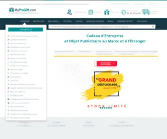 MYprogift.com(Myprogift Objets publicitaires et cadeaux d'entreprise au Maroc) Screenshot