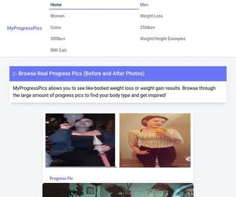 MYprogresspics.com(Browse Real Progress Pics) Screenshot