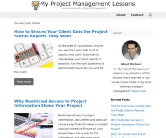 MYprojectlessons.com(Lessons learned in Project Management) Screenshot