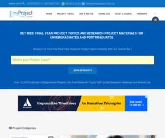 MYproject.ng(Free Final Year Research Project Topics) Screenshot