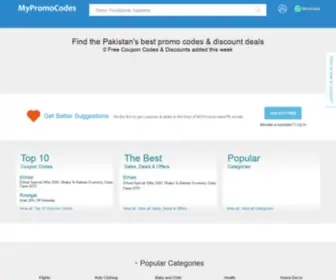 MYpromocodes.pk(Promo Codes) Screenshot