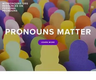MYpronouns.org(Pronouns.org Resources on Personal Pronouns) Screenshot