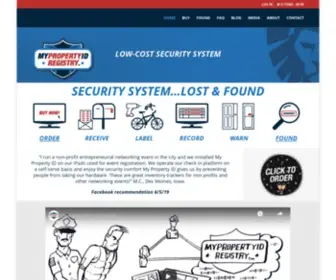 MYpropertyidregistry.com(Security System and Lost & Found) Screenshot