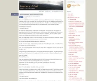 MYprophecyofgod.com(Prophecy of God) Screenshot