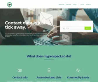 MYprospect.co(Find emails on sites like LinkedIn and GitHub with the click of a button) Screenshot