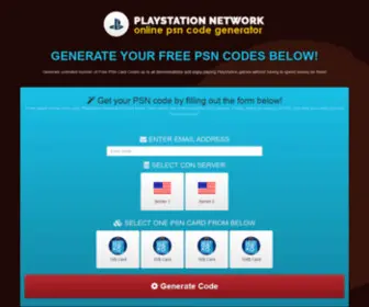 MYPscode.club(Free PSN Codes Generator) Screenshot