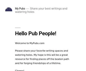 Mypubs.com(My Pubs) Screenshot