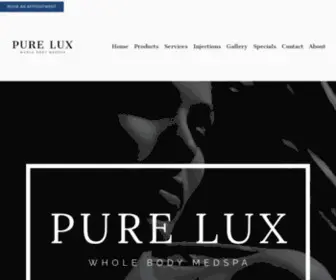 Mypurelux.com(Pure Lux Medspa) Screenshot