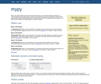 MYPY-Lang.org(A New Python Variant with Dynamic and Static Typing) Screenshot