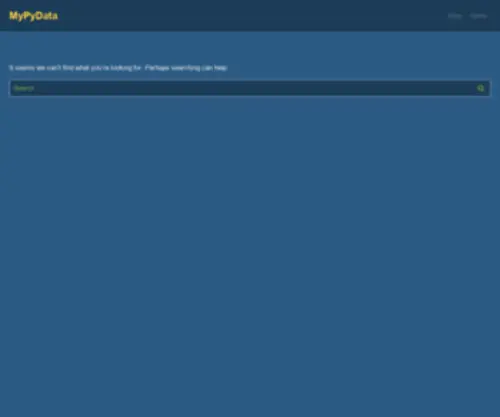 MYPydata.com(Using python and data science to bring insight to insanity) Screenshot