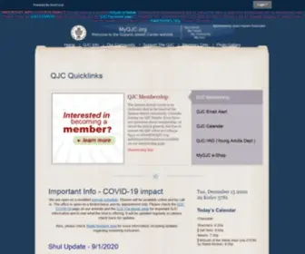 MYQJC.org(The website of the Queens Jewish Center. This site) Screenshot