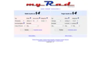 Myrad.de(Reifen kaufen) Screenshot