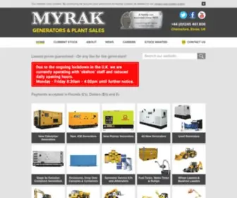 Myrak.com(New & Used Generators For Sale) Screenshot