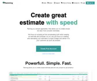 Myraming.com(Create great and simple estimates with instant calculation) Screenshot