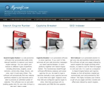 Myrasoft.com(Website promotion software and SEO marketing software) Screenshot