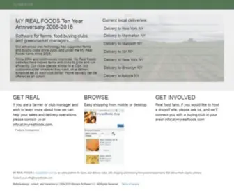 Myrealfoods.com(Local farm delivery software) Screenshot