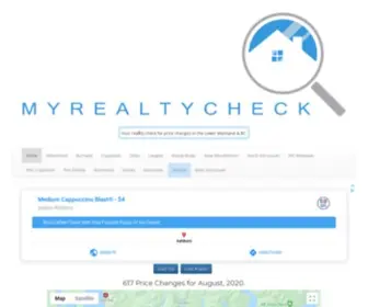 Myrealtycheck.ca(Realty Price Changes in Vancouver & the Lower Mainland) Screenshot