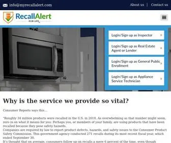 Myrecallalert.com(RecallAlert) Screenshot