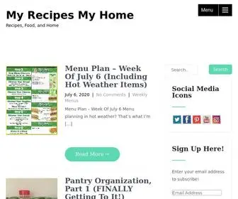 Myrecipesmyhome.com(My Recipes My Home) Screenshot