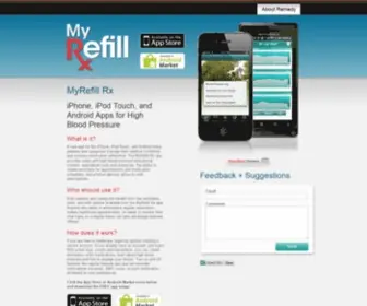 Myrefillrxapp.com(High Blood Pressure App for iPhone) Screenshot