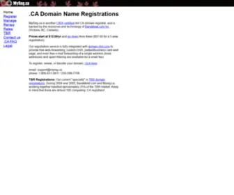 Myreg.ca(CA Domain Name Registrations) Screenshot